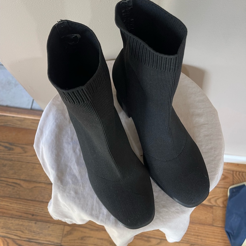 Mia Black Ankle Boots 8 Heels Fashion Design High Shoes Samsara Women’s Classy - Picture 4 of 7